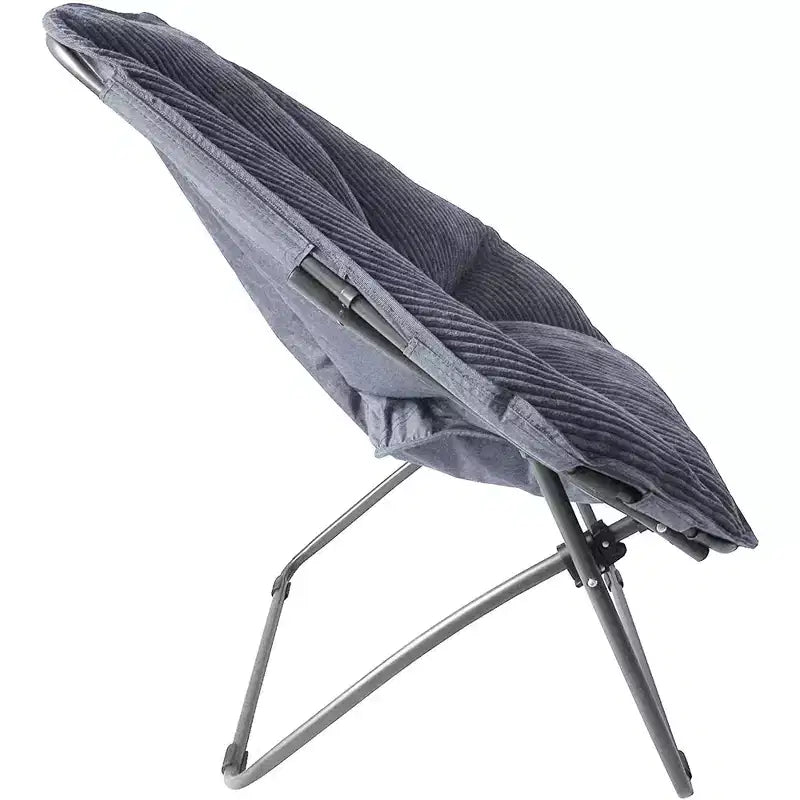 Chaise Pliante Hexagonale en Velours Côtelé