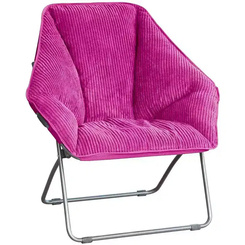 Chaise Pliante Hexagonale en Velours Côtelé