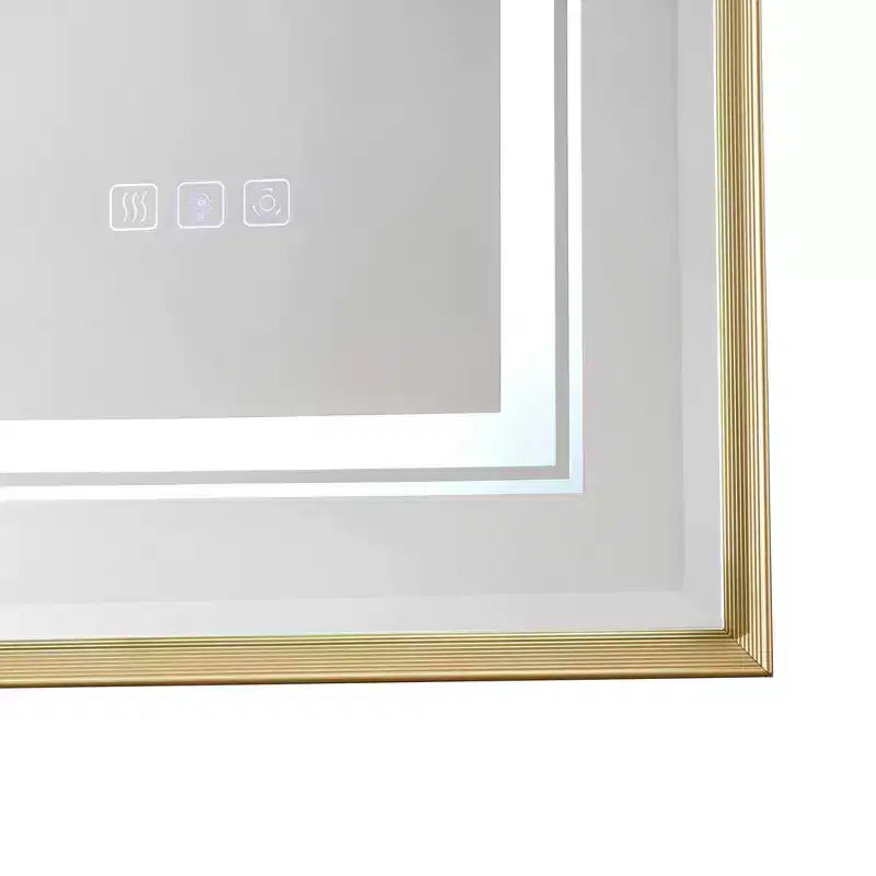 Miroir LED de salle de bain biseauté : éclairage dégradé 3000-6000K, éclairage double face, 3 modes de couleur, anti-buée IP54, mural
