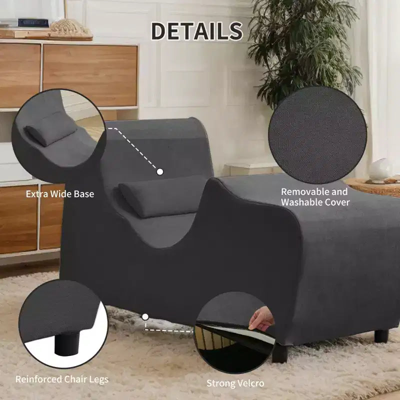 Chaise de yoga pour adultes, chaise longue de yoga en velours pour l'intérieur pour l'exercice, les étirements, la relaxation