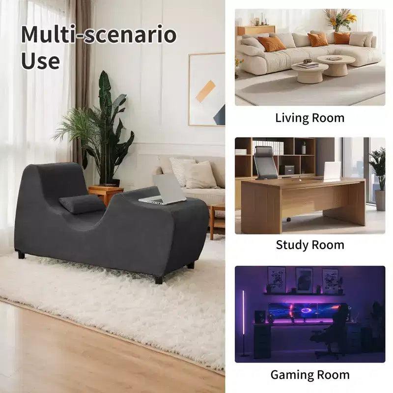 Chaise de yoga pour adultes, chaise longue de yoga en velours pour l'intérieur pour l'exercice, les étirements, la relaxation