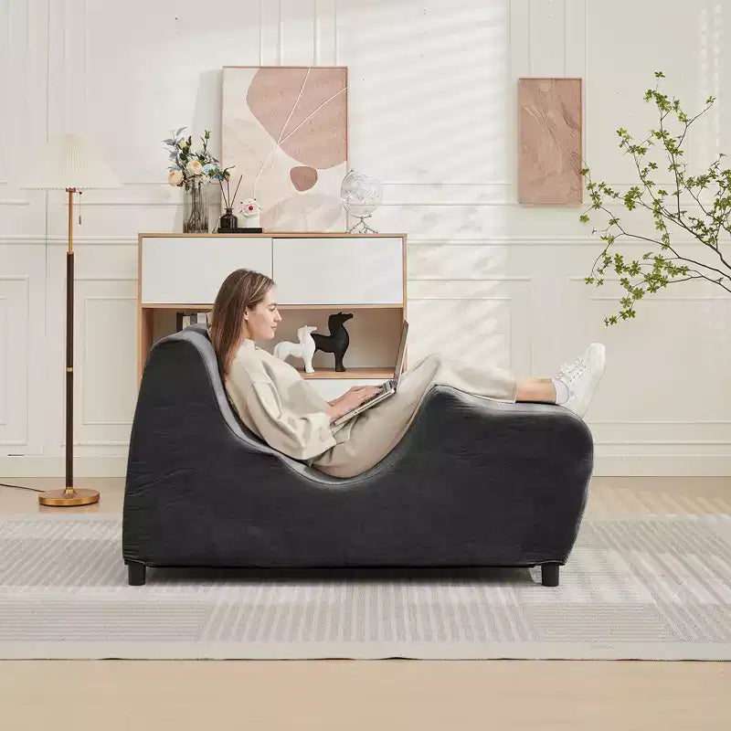 Chaise de yoga pour adultes, chaise longue de yoga en velours pour l'intérieur pour l'exercice, les étirements, la relaxation