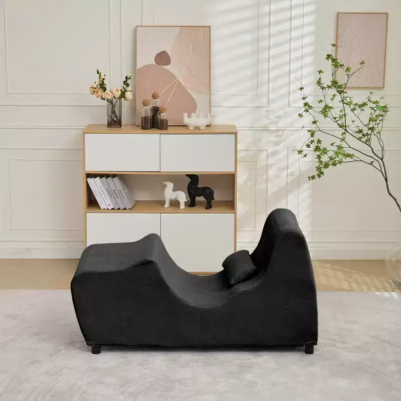 Chaise de yoga pour adultes, chaise longue de yoga en velours pour l'intérieur pour l'exercice, les étirements, la relaxation