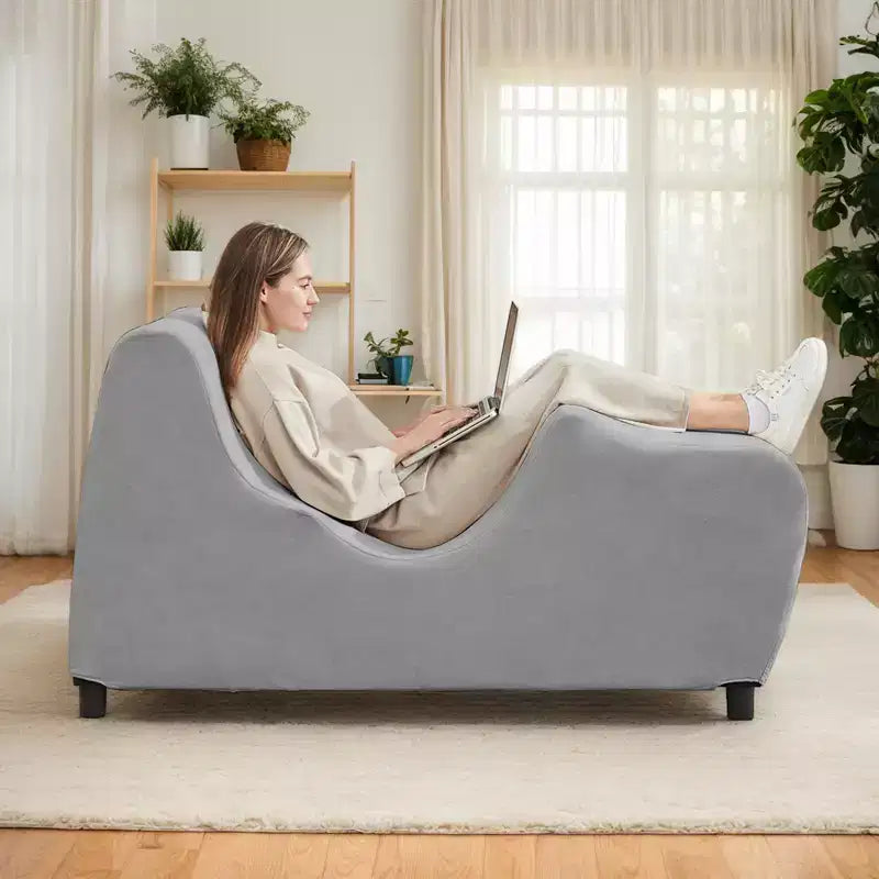Chaise de yoga pour adultes, chaise longue de yoga en velours pour l'intérieur pour l'exercice, les étirements, la relaxation