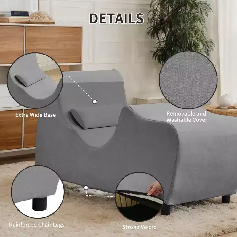 Chaise de yoga pour adultes, chaise longue de yoga en velours pour l'intérieur pour l'exercice, les étirements, la relaxation