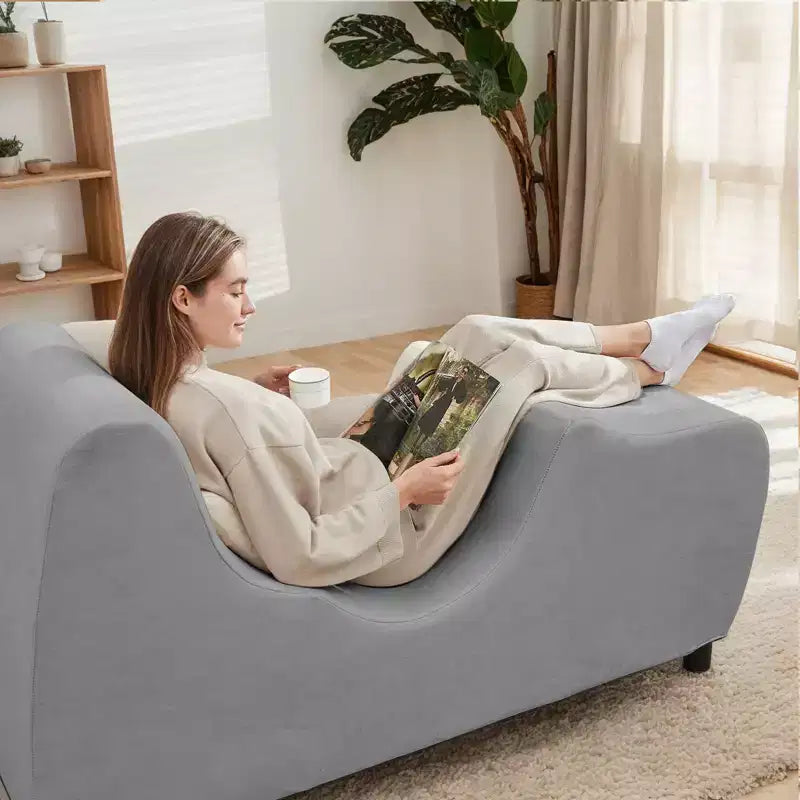 Chaise de yoga pour adultes, chaise longue de yoga en velours pour l'intérieur pour l'exercice, les étirements, la relaxation