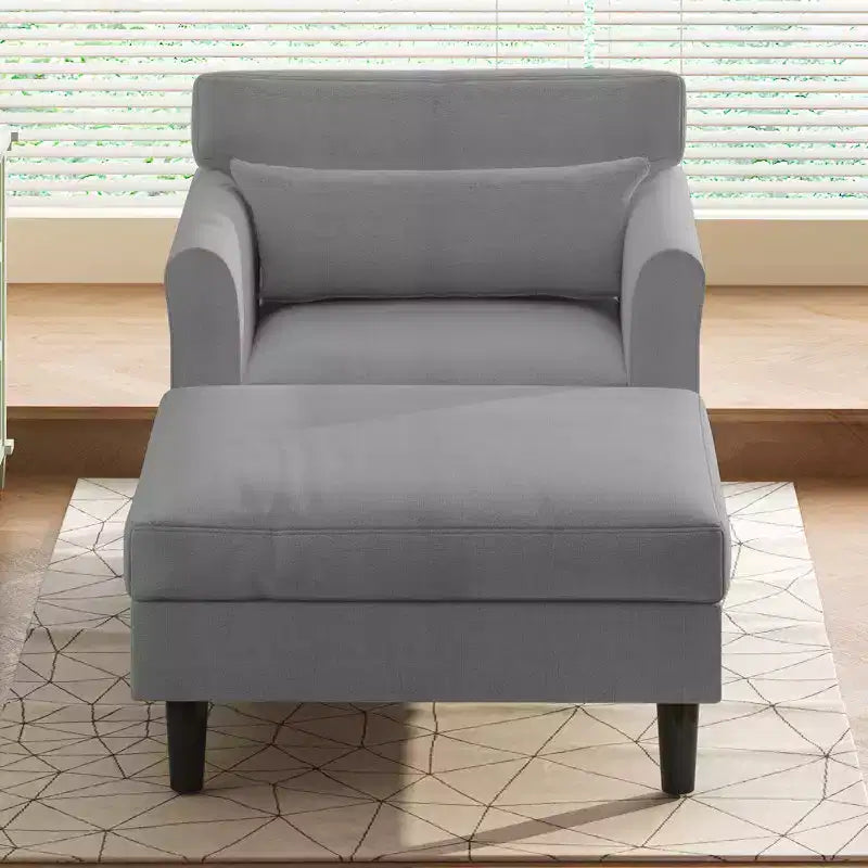 Canapé-chaise longue en velours glacé de 37''