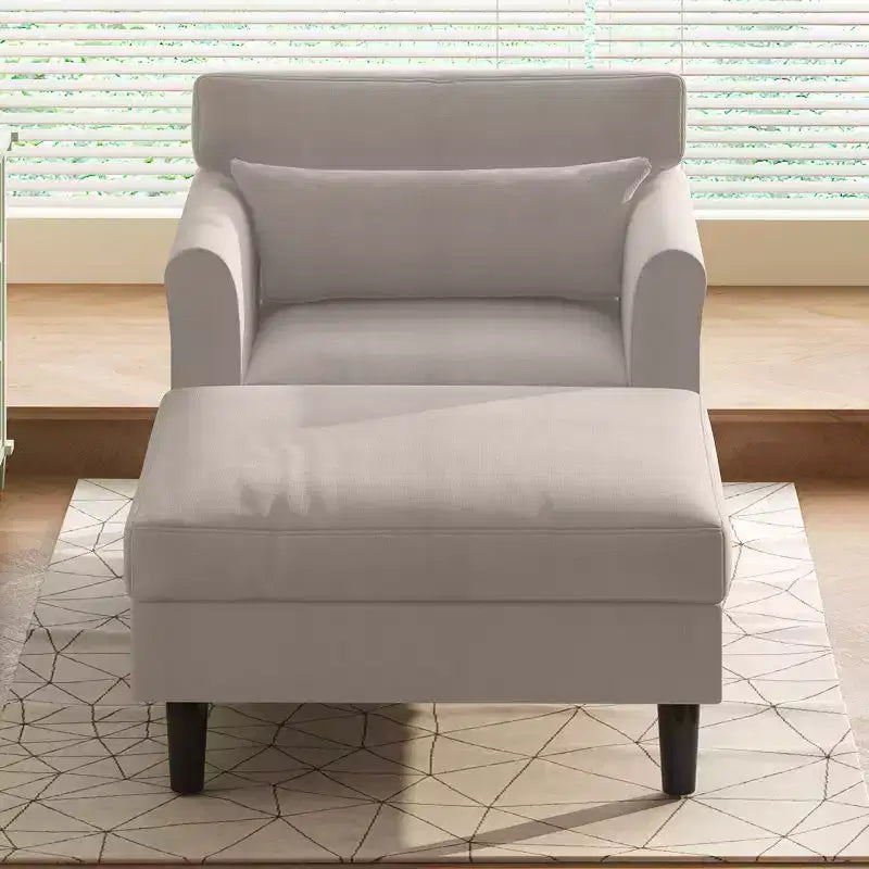 Canapé-chaise longue en velours glacé de 37''