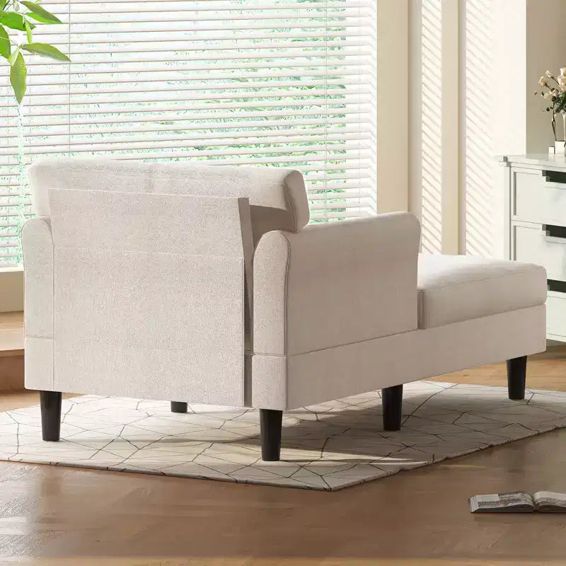 Canapé-chaise longue en velours glacé de 37''