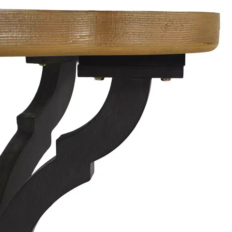 Table d'appoint vintage en bois en forme de sablier