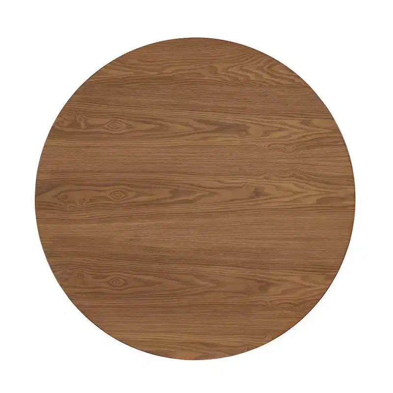 Table de pub ronde - Gris ardoise avec plateau en chêne doré