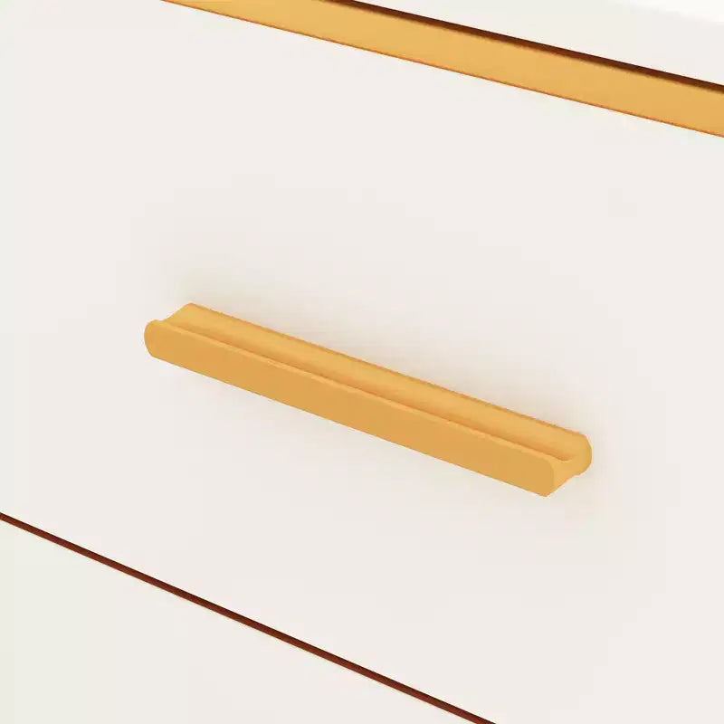 Table de chevet moderne noire/blanche et or, cadre métallique ouvert, 3 tiroirs de rangement pour chambre à coucher, table d'appoint de salon