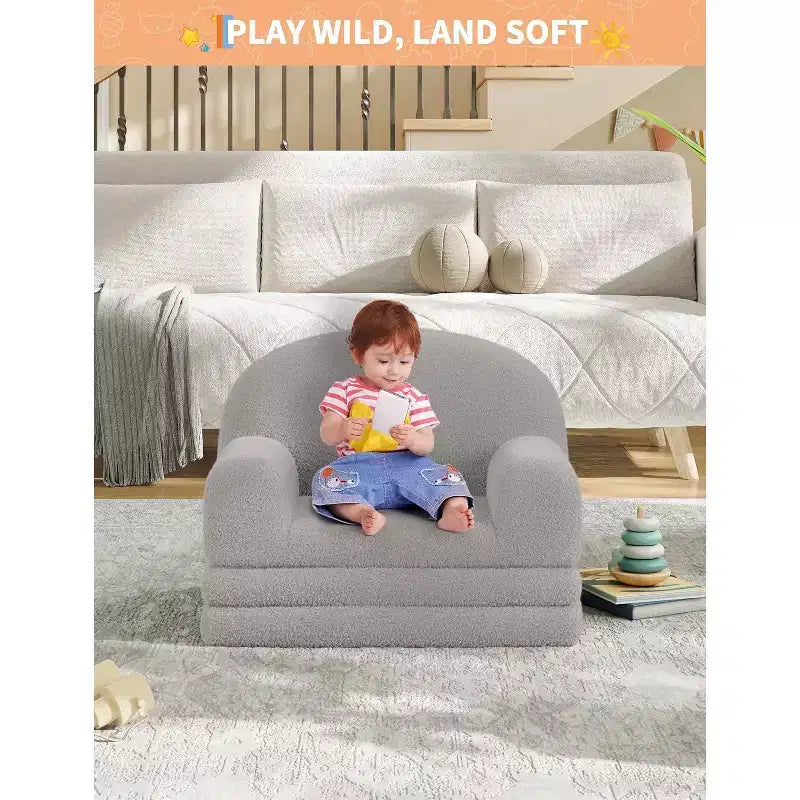 Canapé pliant pour enfants, chaise confortable et transat pour la lecture, la salle de jeux, canapé pour garçons et filles, cadeau d'anniversaire
