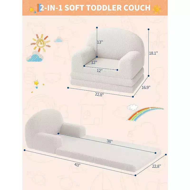 Canapé pliant pour enfants, chaise confortable et transat pour la lecture, la salle de jeux, canapé pour garçons et filles, cadeau d'anniversaire
