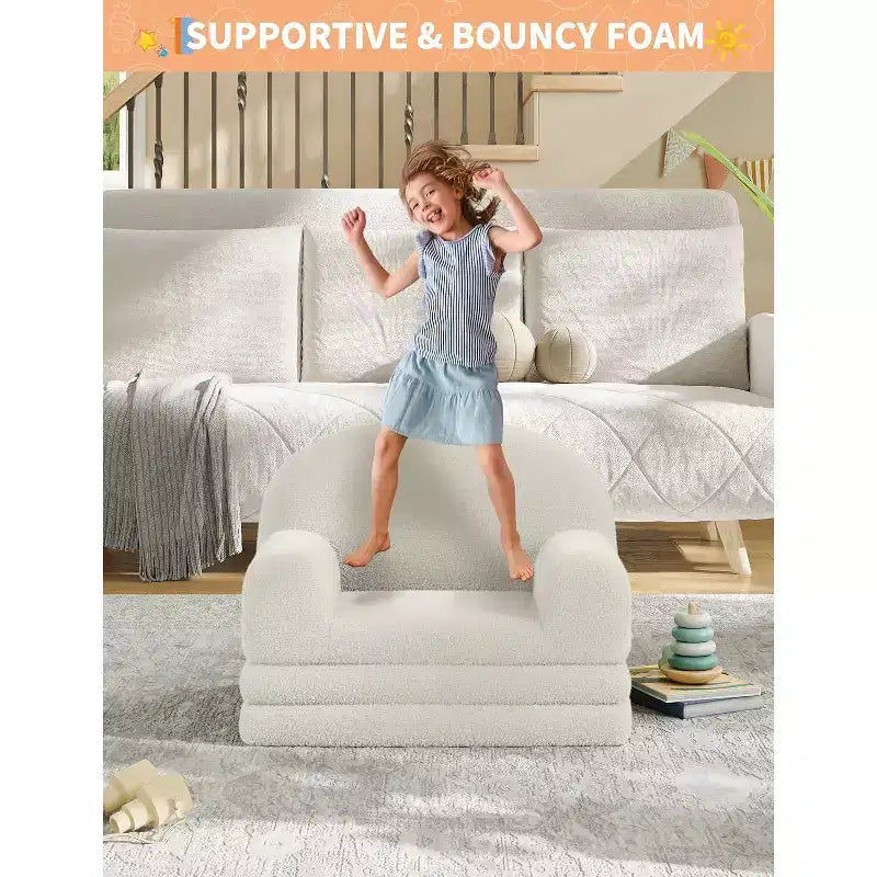 Canapé pliant pour enfants, chaise confortable et transat pour la lecture, la salle de jeux, canapé pour garçons et filles, cadeau d'anniversaire