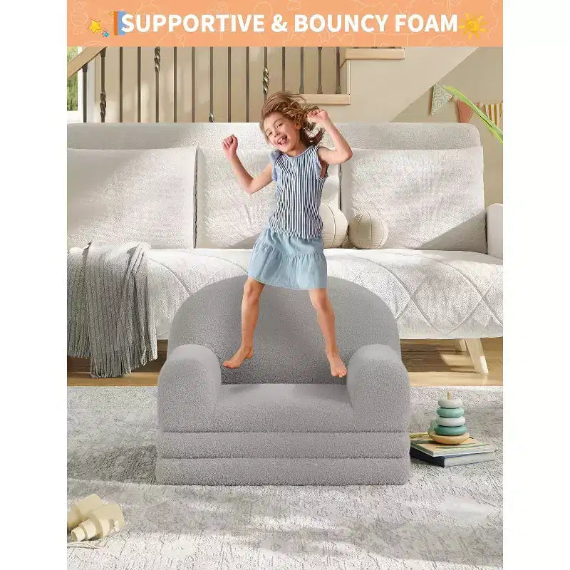 Canapé pliant pour enfants, chaise confortable et transat pour la lecture, la salle de jeux, canapé pour garçons et filles, cadeau d'anniversaire