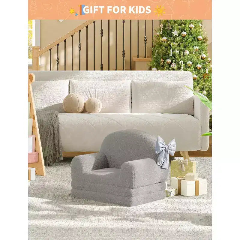 Canapé pliant pour enfants, chaise confortable et transat pour la lecture, la salle de jeux, canapé pour garçons et filles, cadeau d'anniversaire