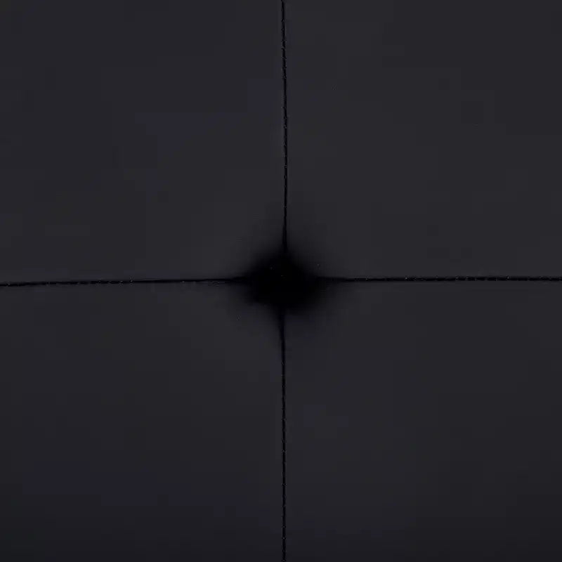 Pouffe moderne et minimaliste en similicuir avec finition chromée