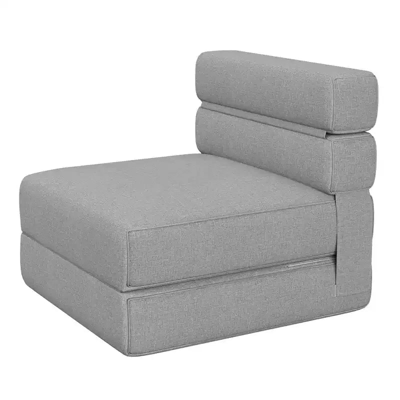 Canapé-lit pliant avec oreiller amélioré, canapé-lit pliant simple et matelas, mousse à mémoire de forme haute densité avec housse en lin, chaise longue