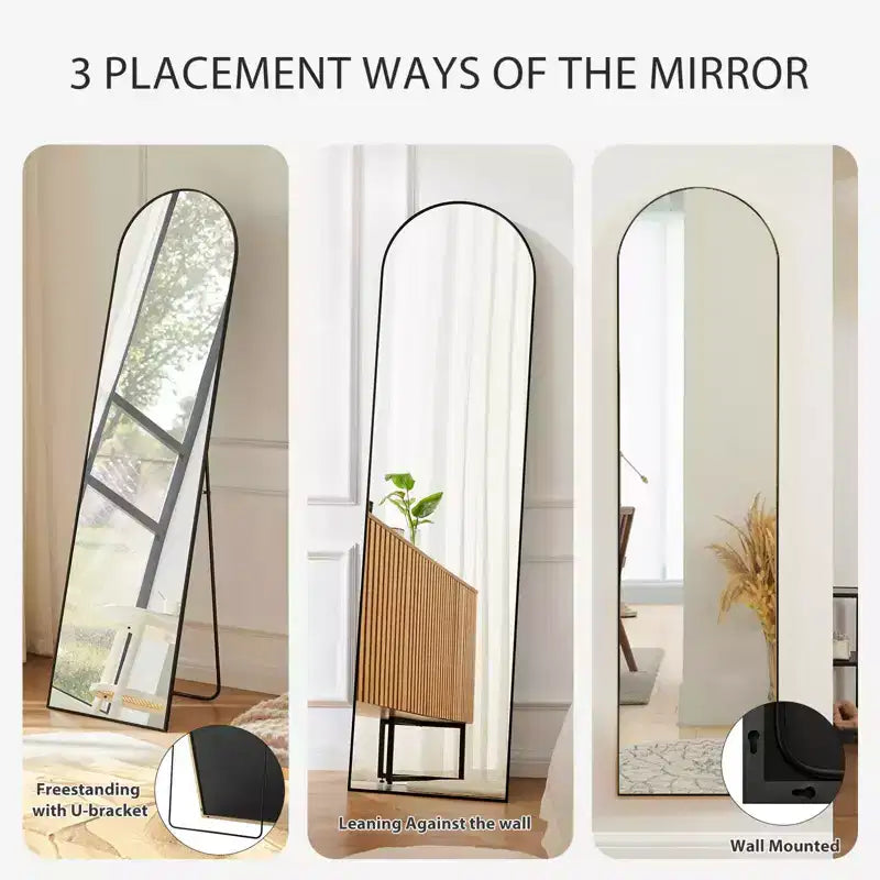 Miroir rectangulaire intégral de 56x15 pouces, Miroir plein corps sur pied