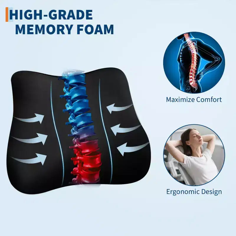Fauteuil inclinable ergonomique en maille avec repose-pieds, soutien lombaire et appui-tête réglables, pour bureau à domicile ou salle de jeux
