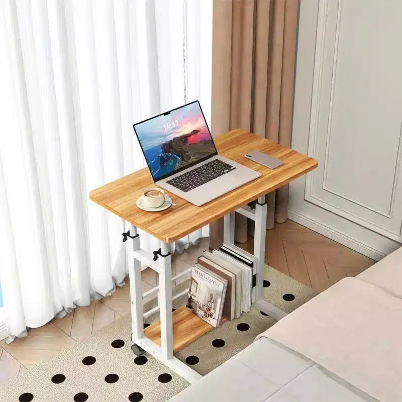 Bureau mobile réglable en hauteur pour ordinateur portable avec roulettes 31,5x15,75 pouces, poste de travail pour bureau à domicile (hauteur 27,16-35,43)