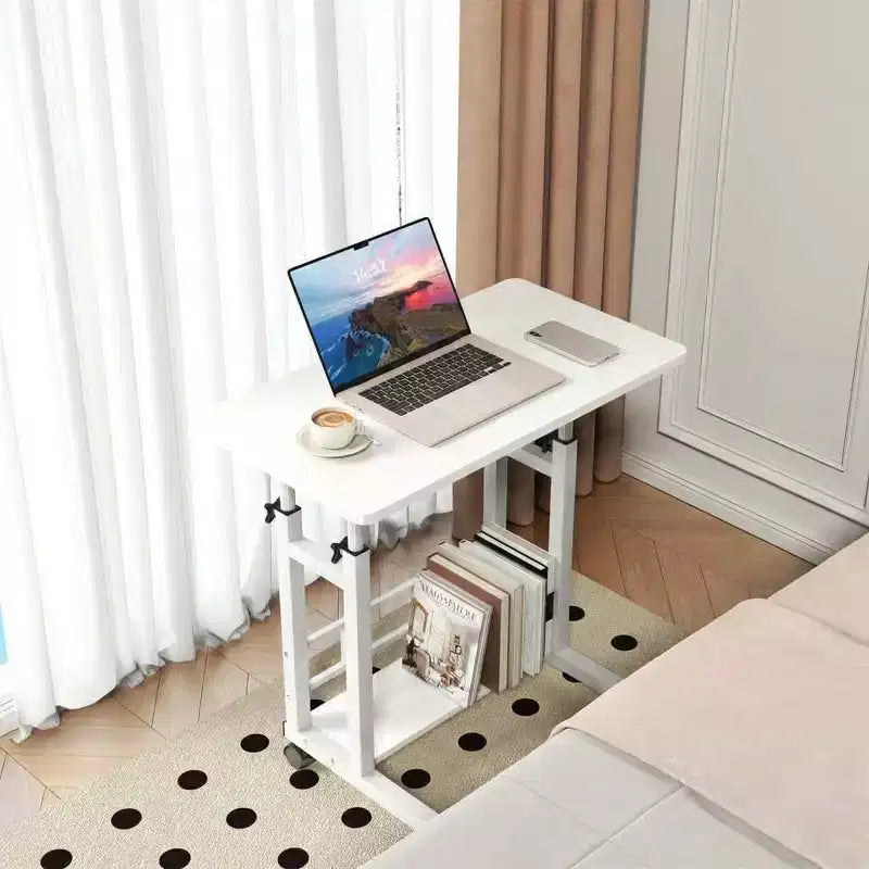 Bureau mobile réglable en hauteur pour ordinateur portable avec roulettes 31,5x15,75 pouces, poste de travail pour bureau à domicile (hauteur 27,16-35,43)