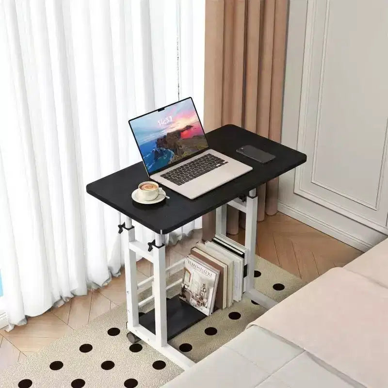 Bureau mobile réglable en hauteur pour ordinateur portable avec roulettes 31,5x15,75 pouces, poste de travail pour bureau à domicile (hauteur 27,16-35,43)