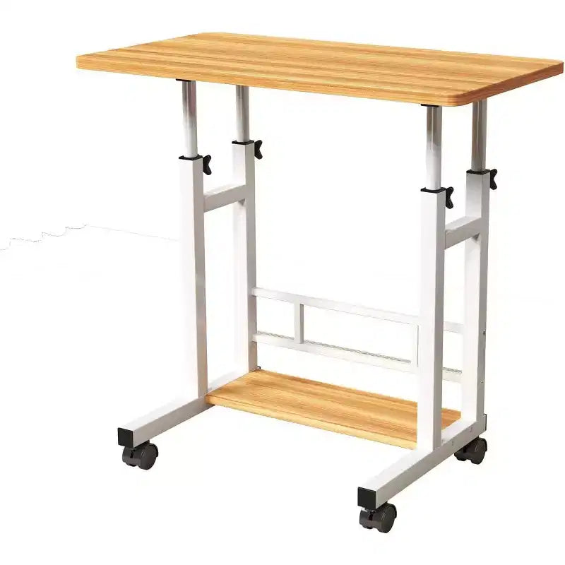 Bureau mobile réglable en hauteur pour ordinateur portable avec roulettes 31,5x15,75 pouces, poste de travail pour bureau à domicile (hauteur 27,16-35,43)