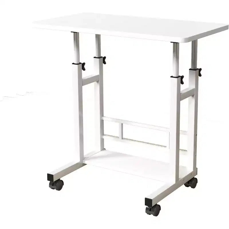Bureau mobile réglable en hauteur pour ordinateur portable avec roulettes 31,5x15,75 pouces, poste de travail pour bureau à domicile (hauteur 27,16-35,43)